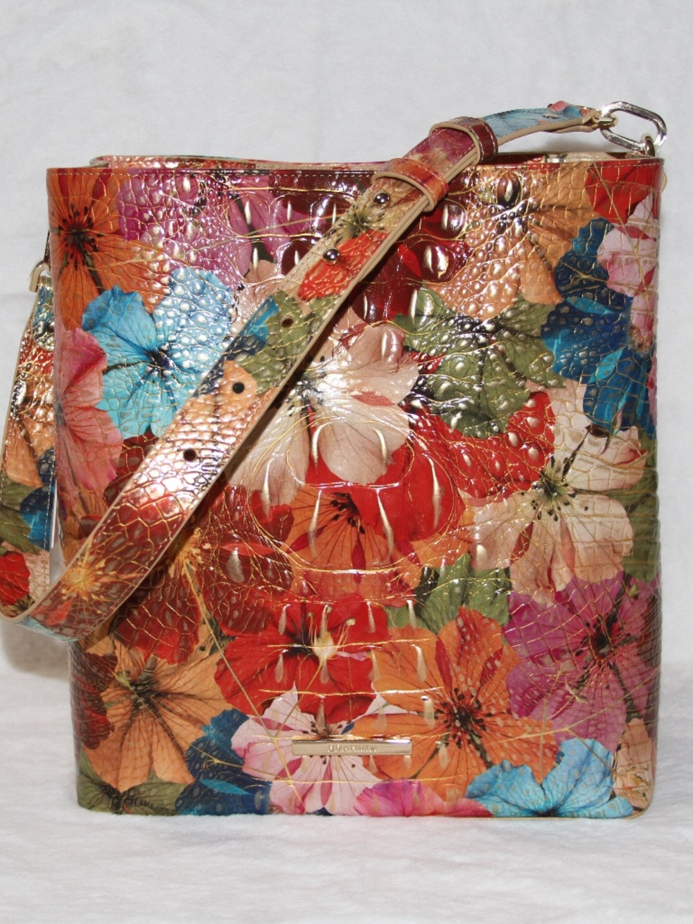EXACT handbag! Brahmin Celina Bucket Bag Florita Melbourne Leather NWT